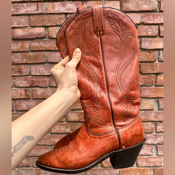 Vintage Terracotta Cowboy Boots